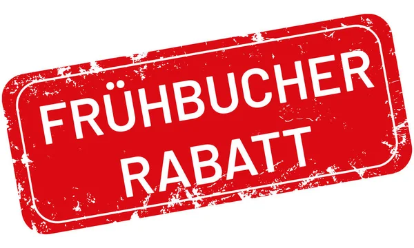 Vektorstempel Frühbucherrabatt — Stockvektor