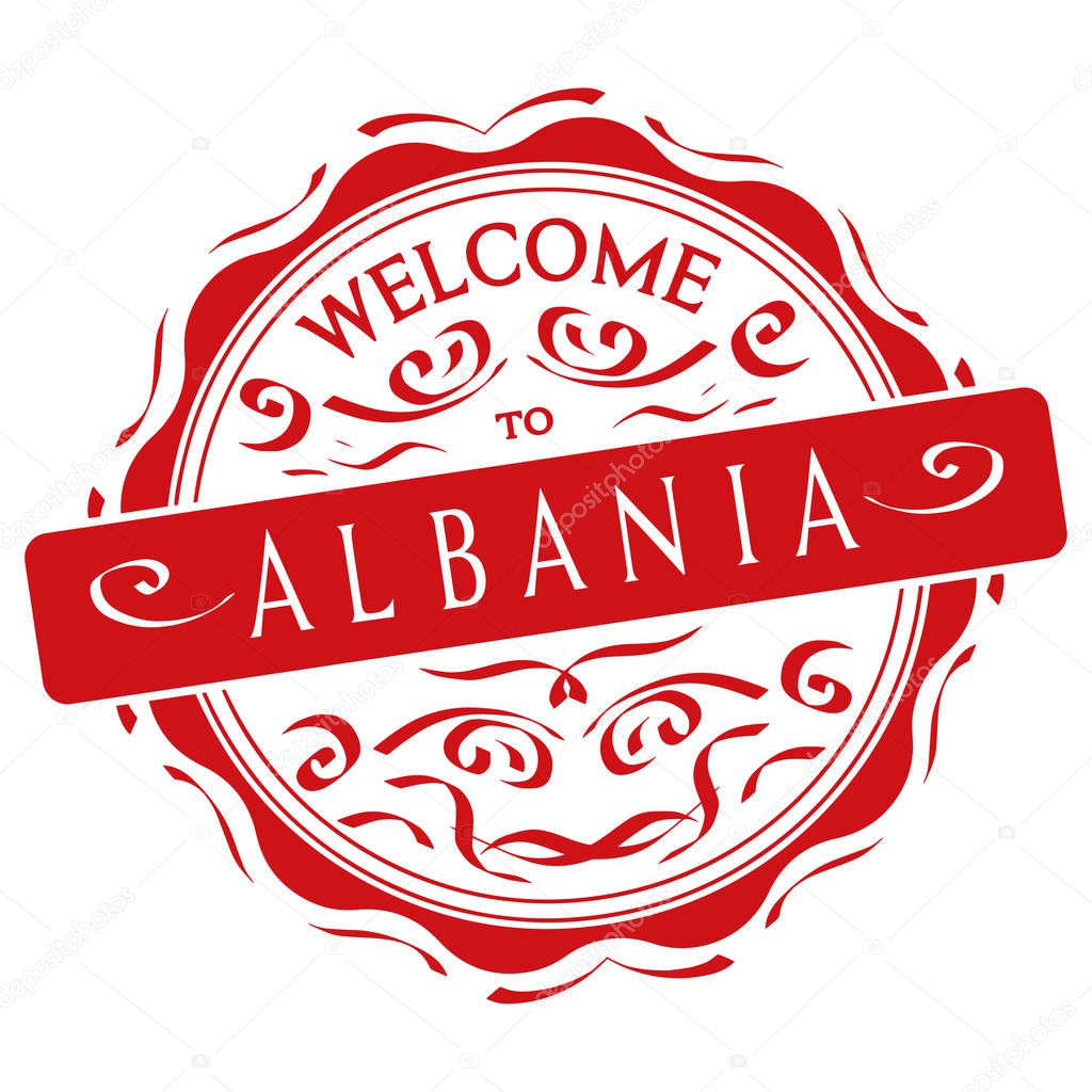 vector Welcome to Albania