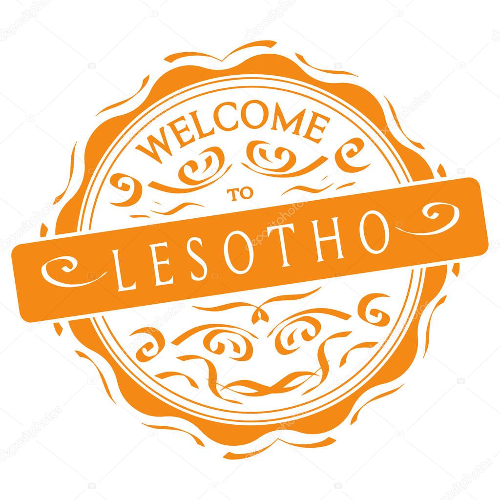 vector Welcome to Lesotho