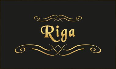 vektör etiketi altın siyah Riga