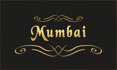 vektör etiket altın siyah Mumbai