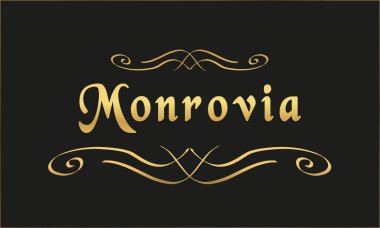 vektör etiketi altın siyah Monrovia