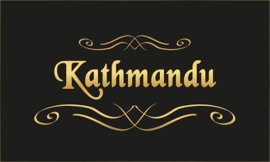vektör etiketi altın siyah Katmandu
