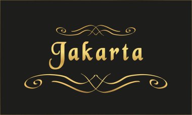 vektör etiketi altın siyah Jakarta