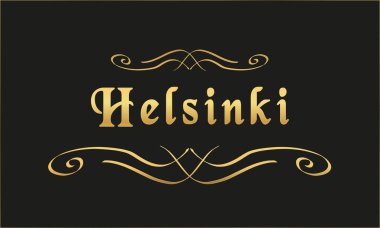 vektör etiketi altın siyah Helsinki