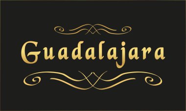 vektör etiketi altın siyah Guadalajara