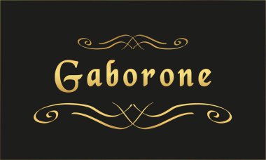 vektör etiketi altın siyah Gaborone