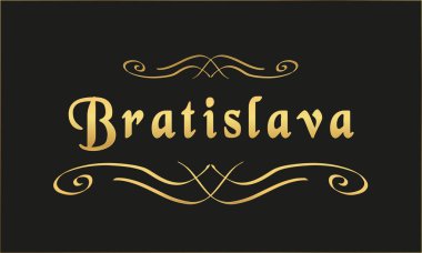 vektör etiketi altın siyah Bratislava