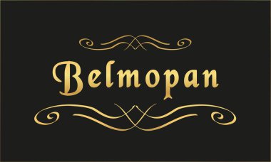 vektör etiket altın siyah Belmopan