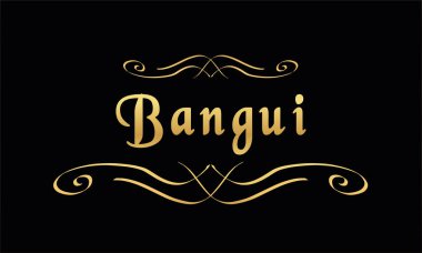 vektör etiket altın siyah Bangui