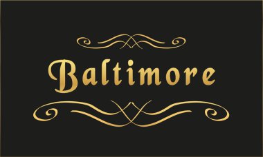 vektör etiket altın siyah Baltimore