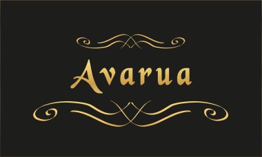 vektör etiketi altın siyah Avarua