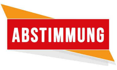 vektör modern düğme Abstimmung