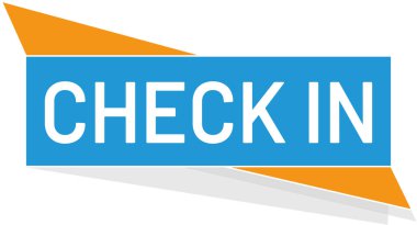 vektör modern düğme check-in