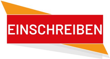 vektör modern düğme Einschreiben