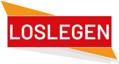 vektör modern düğme loslegen