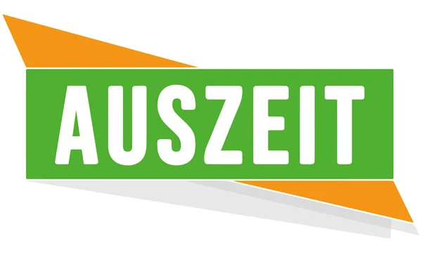 Moderní Vektorové Tlačítko Auszeit — Stockový vektor