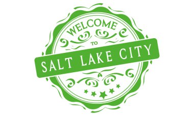 vektör Salt Lake City hoş geldiniz