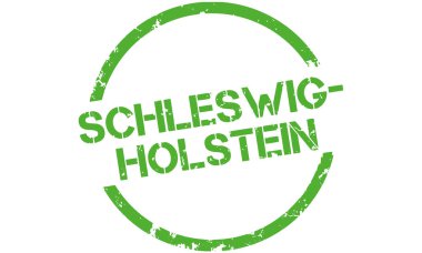 vektör Düğme yuvarlak Schleswig Holstein