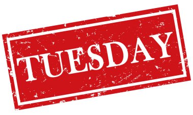 vektör Etiket hafta içi Salı