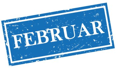 vektör Etiket Ay Şubat