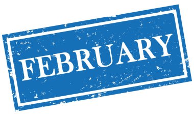 vektör Etiket Ay Şubat