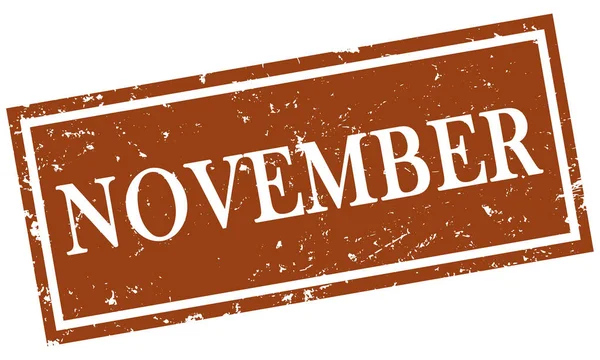 Vector Label Month November — Stock Vector