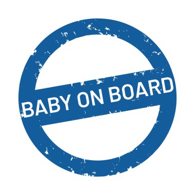 vektör web Stamp Baby on Board Boy