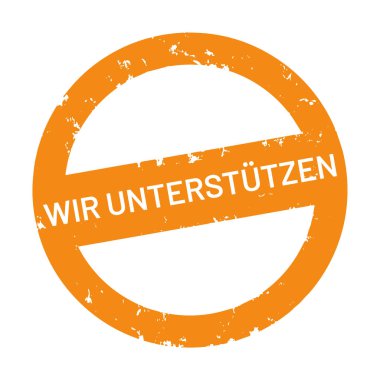 vektör web Pul Wir unterstuetzen