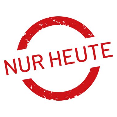 vektör web Damga nur heute