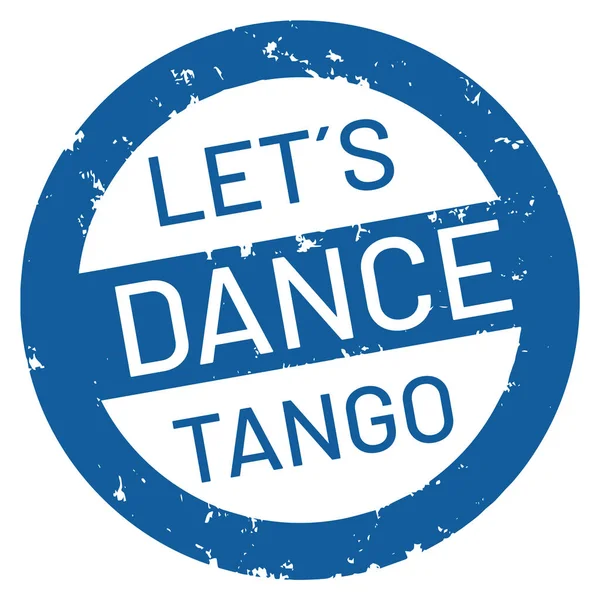 Vektor Webstempel Lässt Tango Tanzen — Stockvektor