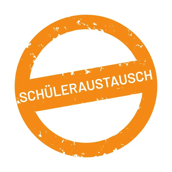 Vector Web Stempel Schueleraustausch — Stockvector