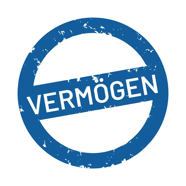 Vektor Webstempel Vermoegen — Stockvektor