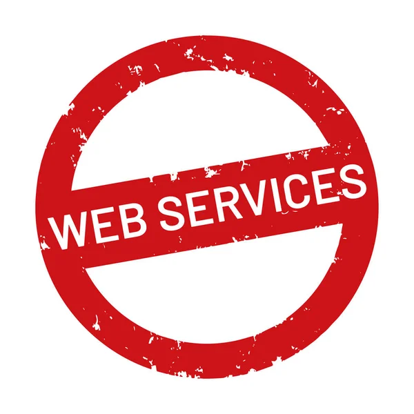 Vector Web Sello Web Services — Vector de stock