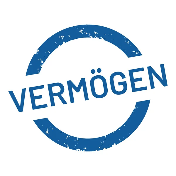 Vector Web Stamp Vermoegen — Stock Vector