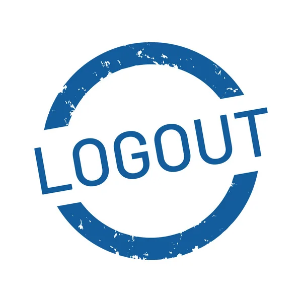 Web Vetorial Selo Logout —  Vetores de Stock