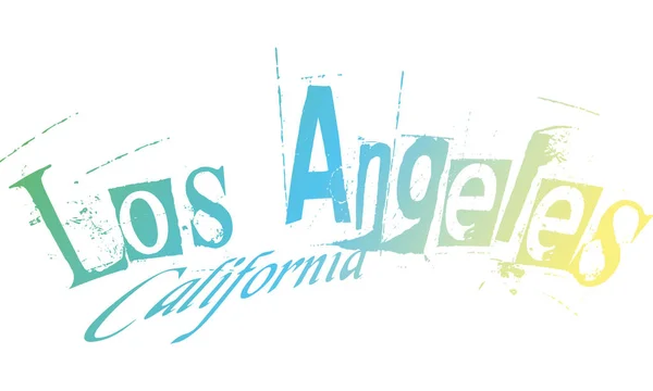 Diseño Camisetas City Los Angeles — Archivo Imágenes Vectoriales