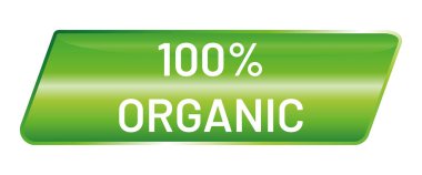 vektör Düğmesi parlak % 100 organik