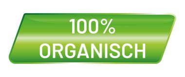 vektör Düğme parlak 100% organisch