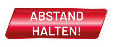 vektör Düğmesi parlak Abstand halten