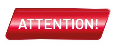 vektör Düğmesi parlak Dikkat