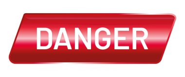 vektör Düğmesi parlak Tehlike