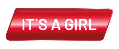 vektör Düğme parlak It's a Girl