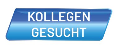 vektör Düğme parlak Kollegen gesucht