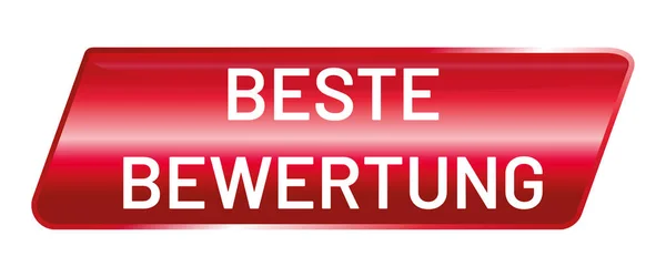 Vektorový Knoflík Lesklý Beste Bewertung — Stockový vektor