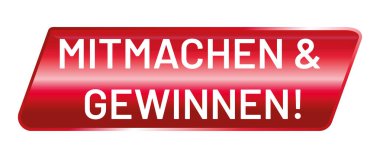 vektör Düğmesi parlak Mitmachen & Gewinnen