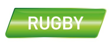 vektör Düğmesi parlak Rugby