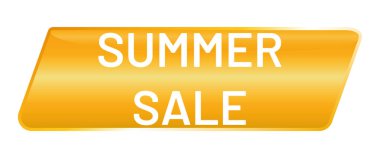 vektör Button parlak yaz satışı