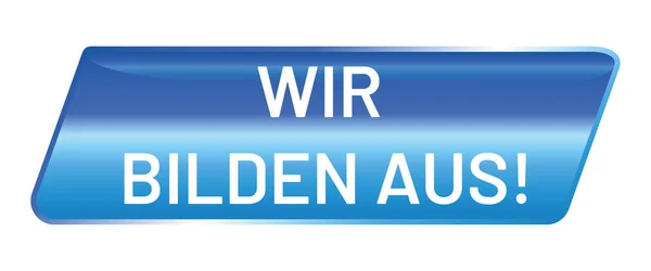 Вектор Блеск Пуговицы Wir Bilden Aus — стоковый вектор