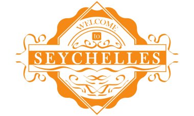 vektör Etiket Ülke Seyşeller